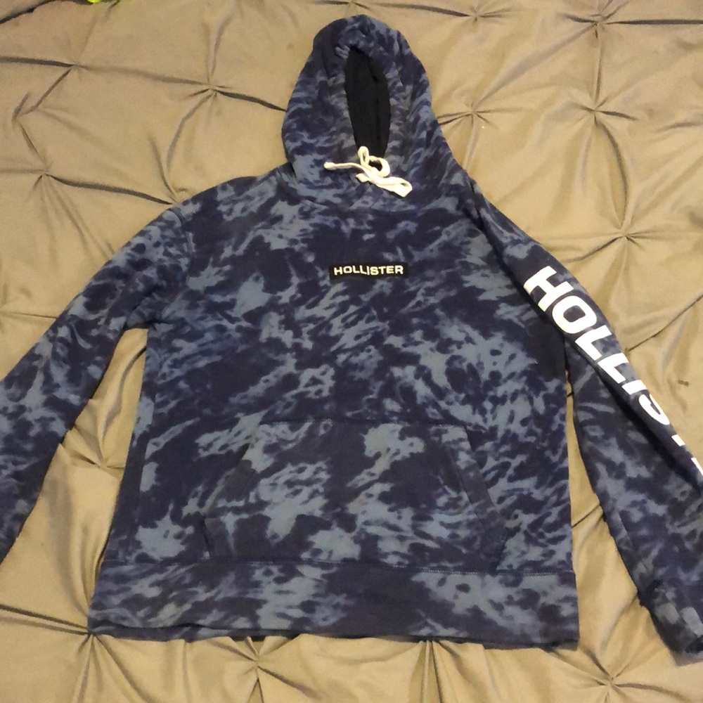 Tie dye blue Hollister hoodie size XS